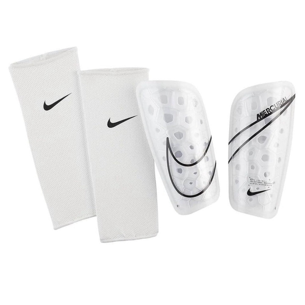 Set of 2 Nike Mercurial Lite Adult Unisex Shinguards White SP2120-104 Large